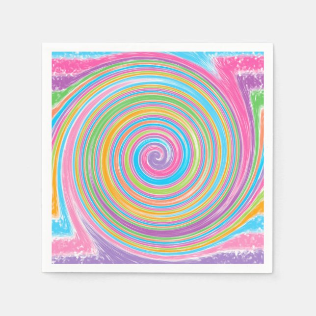 Rainbow swirl mönster pappersservett (Framsidan)