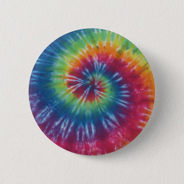 Rainbow Swirl Tie Dye Flair Button Knapp (Framsida)