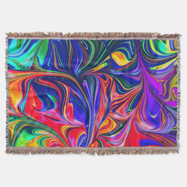 Rainbow Swirl Trippy Glow Stick Filt (Framsidan)