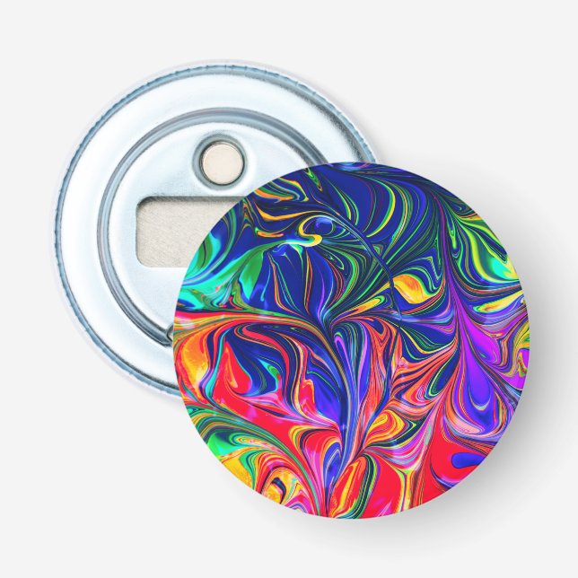 Rainbow Swirl Trippy Glow Stick Flasköppnare (Framsidan)