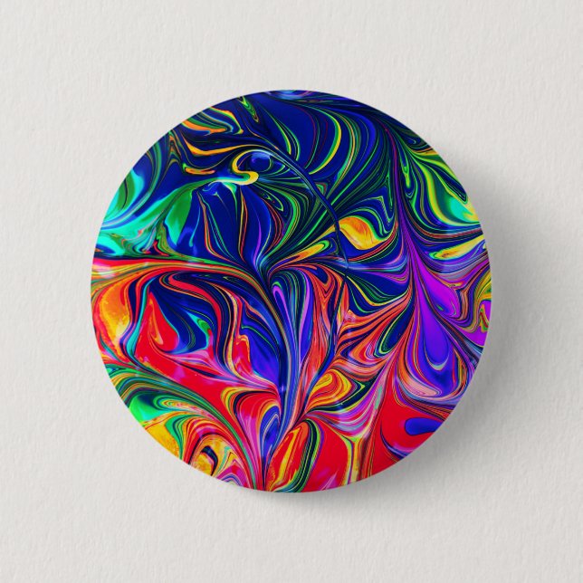 Rainbow Swirl Trippy Glow Stick Knapp (Framsida)