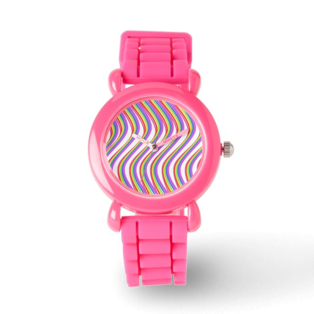 Rainbow Swirl Watch Armbandsur (Framsida)