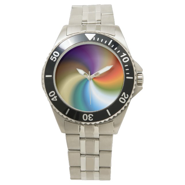 Rainbow Swirl Watch Armbandsur (Framsida)