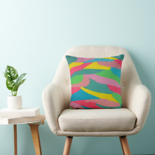 Rainbow Swirls Abstrakt Kudde
