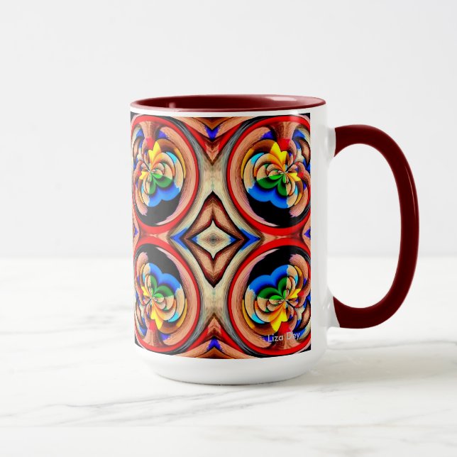Rainbow Swirls Abstrakt Mugg (Höger)