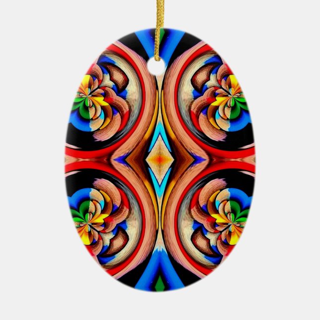 Rainbow Swirls Abstrakt Ornament (Framsidan)