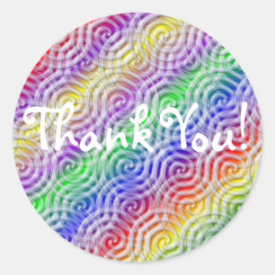 Rainbow Tack Sticker Runt Klistermärke