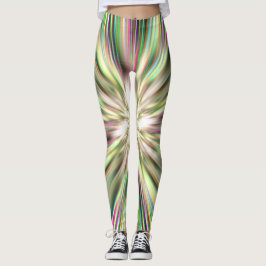 Rainbow Taffy Candy Explosion Fyra Leggings