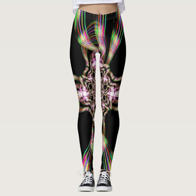 Rainbow Taffy Candy Explosion Two Leggings (Framsida)