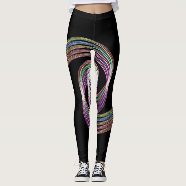 Rainbow Taffy Candy Leggings (Framsida)