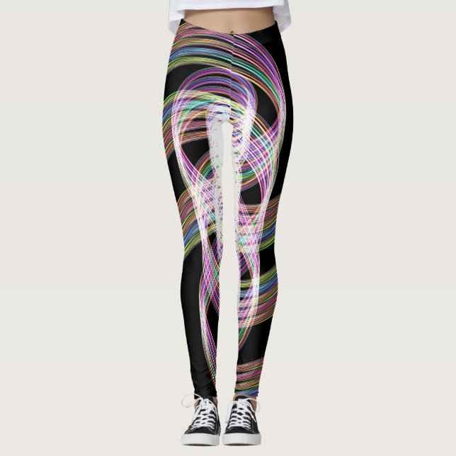 Rainbow Taffy Candy Two Leggings (Framsida)