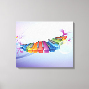 Rainbow Tangentbord Music Surreal Fantasy Canvastryck