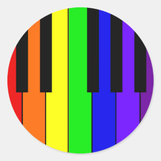 Rainbow Tangentbord Runt Klistermärke