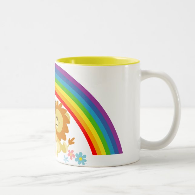 Rainbow Tango-Cute Tecknad Lejon Mugg (Höger)