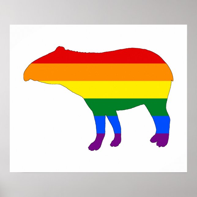 Rainbow Tapir Poster (Framsidan)