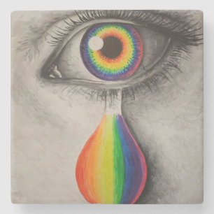 Rainbow tårar poster dekorativ kudde trivet stenunderlägg
