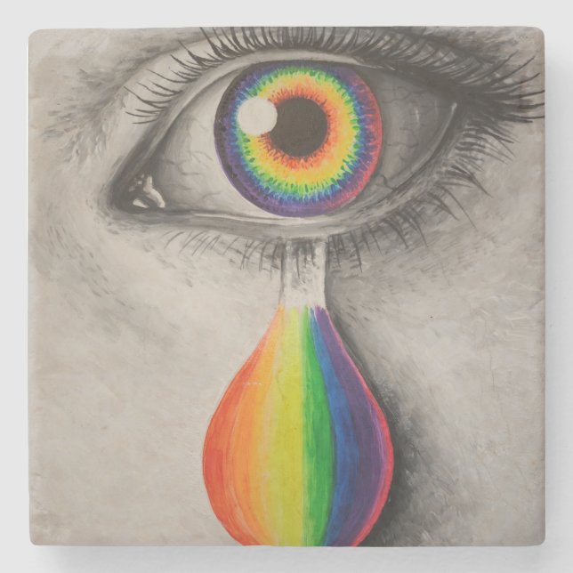 Rainbow tårar poster dekorativ kudde trivet stenunderlägg (Framsidan)