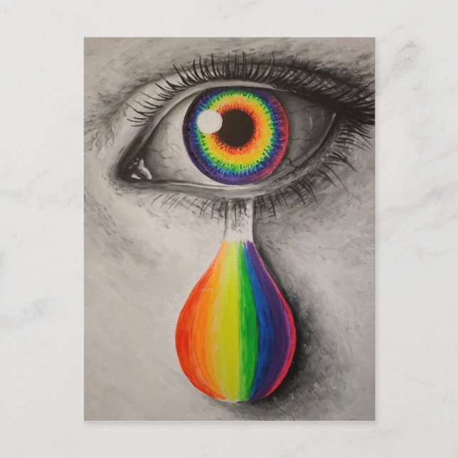 Rainbow tårar poster vykort (Framsida)