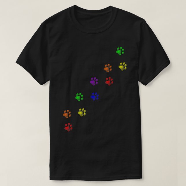 Rainbow Tass avtryck Gay pride Pet Hund Cat Lover T Shirt (Design framsida)