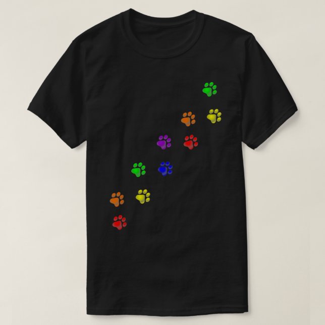 Rainbow Tass avtryck Gay pride Pet Hund Cat Owner  T Shirt (Design framsida)