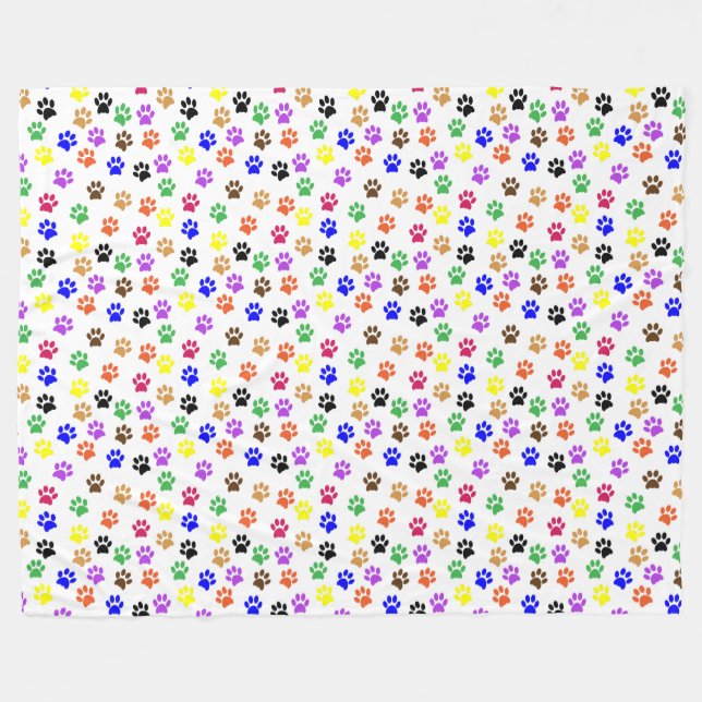 Rainbow Tass avtryck Mönster Fleece Blanket (Framsidan (Horisontell))