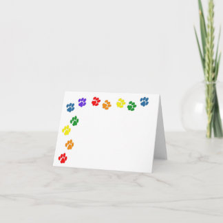 Rainbow Tass avtryck Note Card Kort
