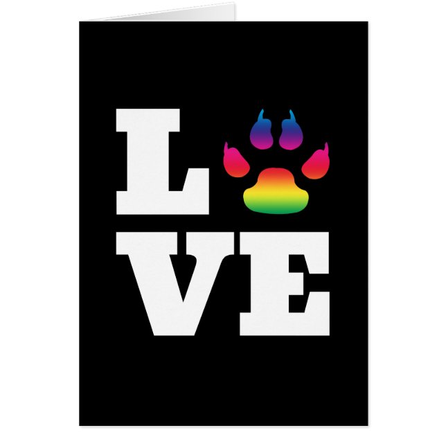 Rainbow tass hälsningskort (Framsidan)