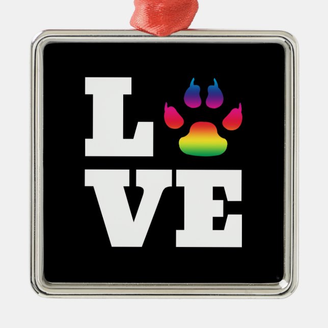 Rainbow tass julgransprydnad metall (Framsidan)