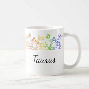 Rainbow Taurus Stjärntecken Personlig mugg