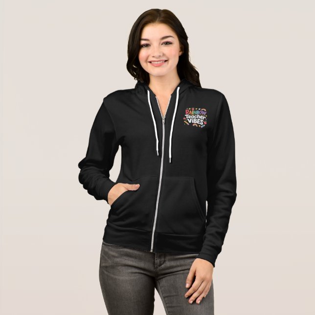 Rainbow Teacher T Shirt (Hel framsida)