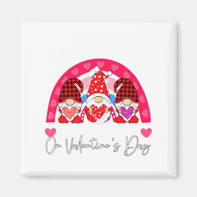 Rainbow Teaching 12th Grade On Valentines Day Tea  Magnet (Framsidan)