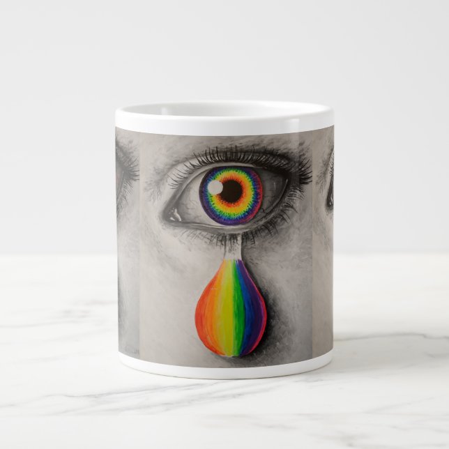 Rainbow tears poster throw pillow trivet stone coa jumbo mugg (Framsidan)