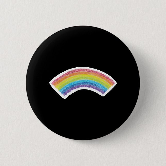 Rainbow Teckning Lgbtq Gay Knapp (Framsida)