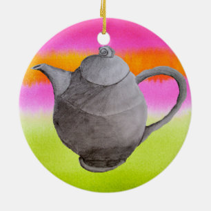 Rainbow Tekanna arty tea party Julgransprydnad Keramik