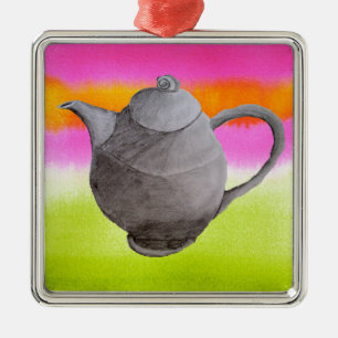 Rainbow Tekanna arty tea party Julgransprydnad Metall