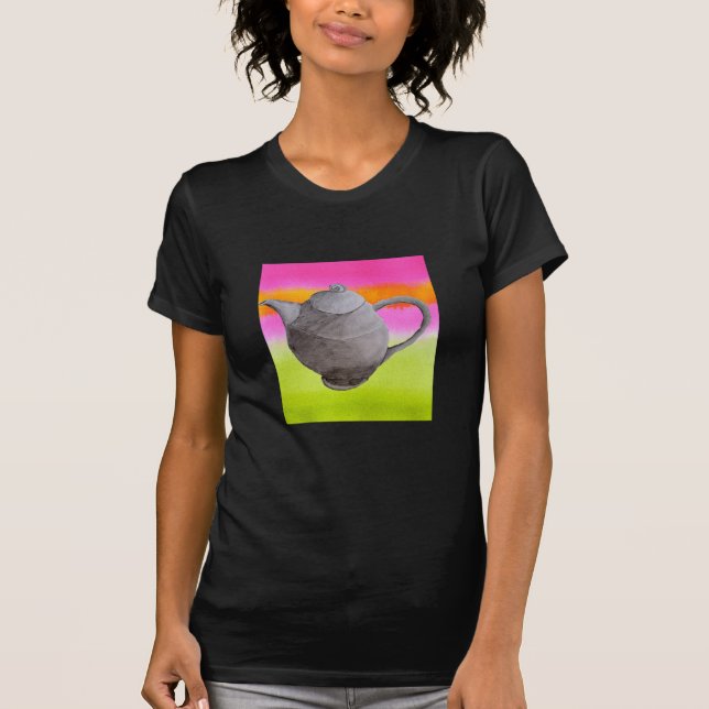 Rainbow Tekanna arty tea party T-shirt (Framsida)