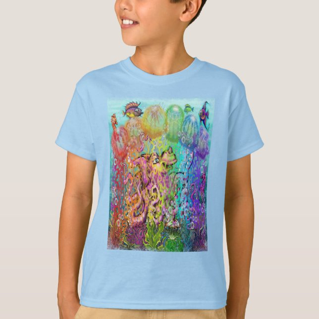 Rainbow Tentacles T Shirt (Framsida)