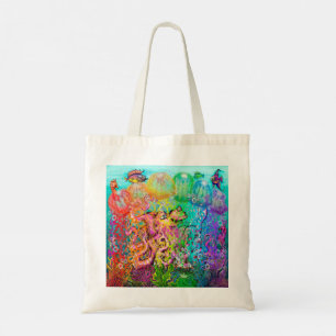 Rainbow Tentacles Tote Bag Tygkasse