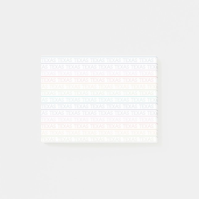 Rainbow Texas, Texas, Texas Post-it Block (Framsida)