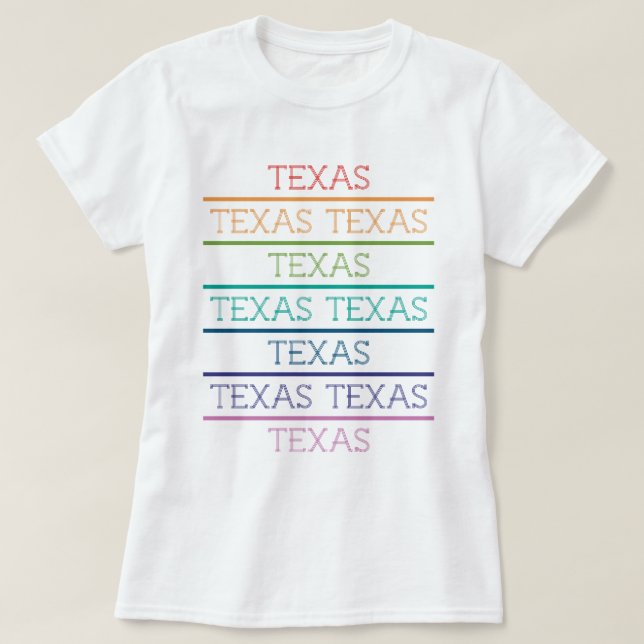 Rainbow Texas, Texas, Texas T Shirt (Design framsida)