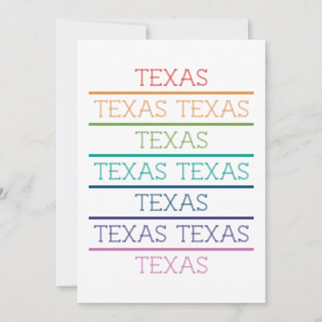 Rainbow Texas, Texas, Texas Tack Kort (Framsida)