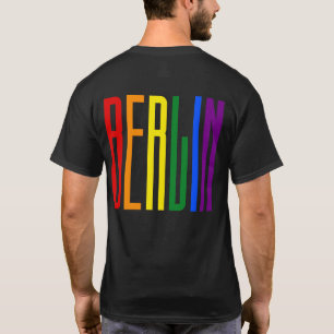 Rainbow Text LGBT Berlin Gay pride LGBTQ CSD T Shirt