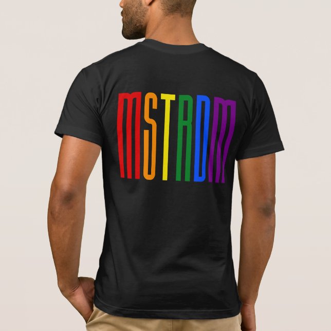 Rainbow Text LGBTQ Amsterdam Gay pride LGBT T Shirt (Baksida)