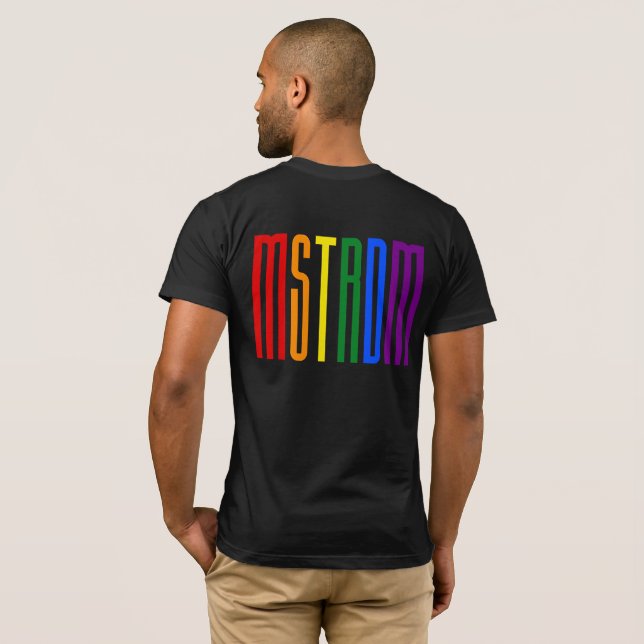 Rainbow Text LGBTQ Amsterdam Gay pride LGBT T Shirt (Hel baksida)