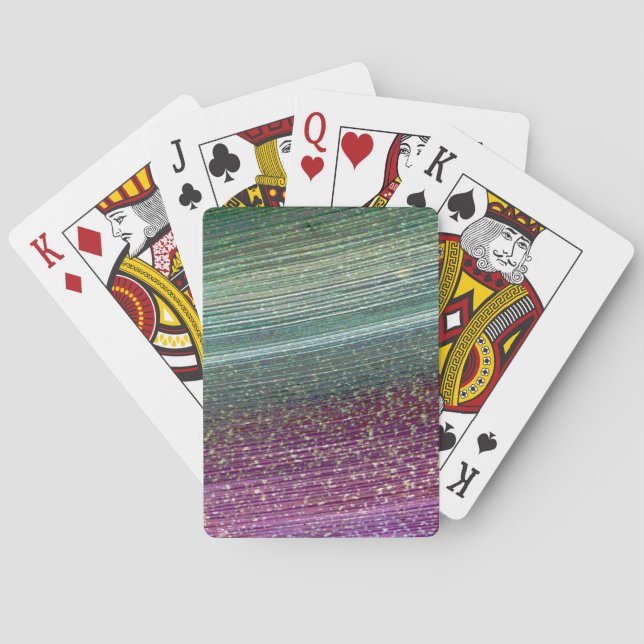 Rainbow Textured Rosa Poker Deck of Cards Spel Kort (Baksidan)