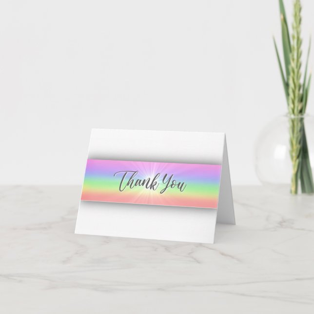 Rainbow Thank You Card (Blank Inside) Tack Kort (Framsida)