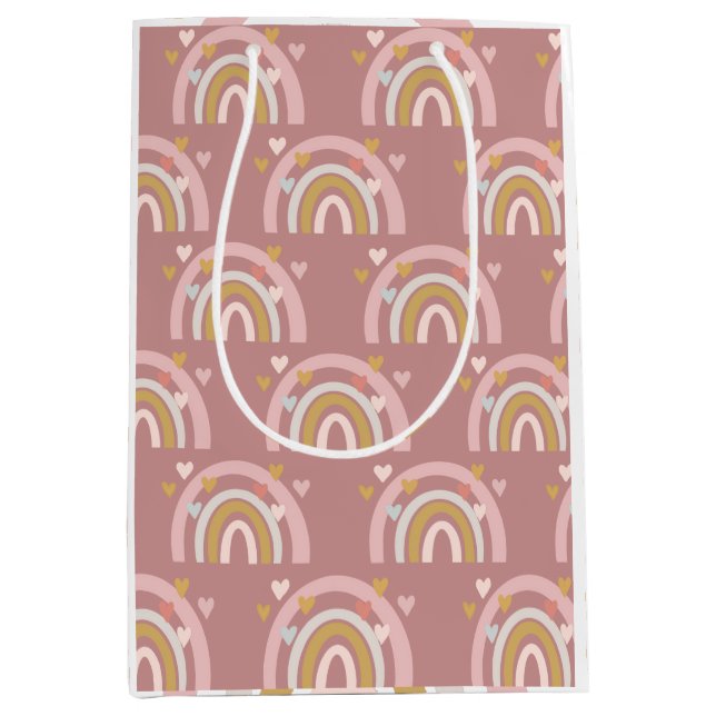 Rainbow Theme Hearts Rosa (Framsidan)