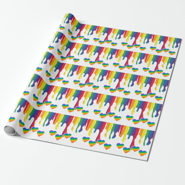 Rainbow theme Pride Month Pride LGBTQIA Presentpapper (Utrullad)