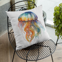 Rainbow Tides Jellyfish: Watercolor Art