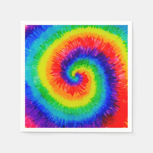 Rainbow Tie-Dye Alcohol Bläck Pappersservett (Framsidan)